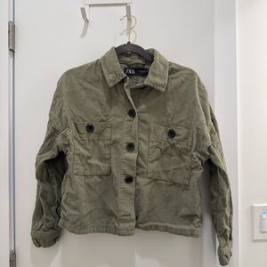 Zara Khaki Corduroy Jacket
